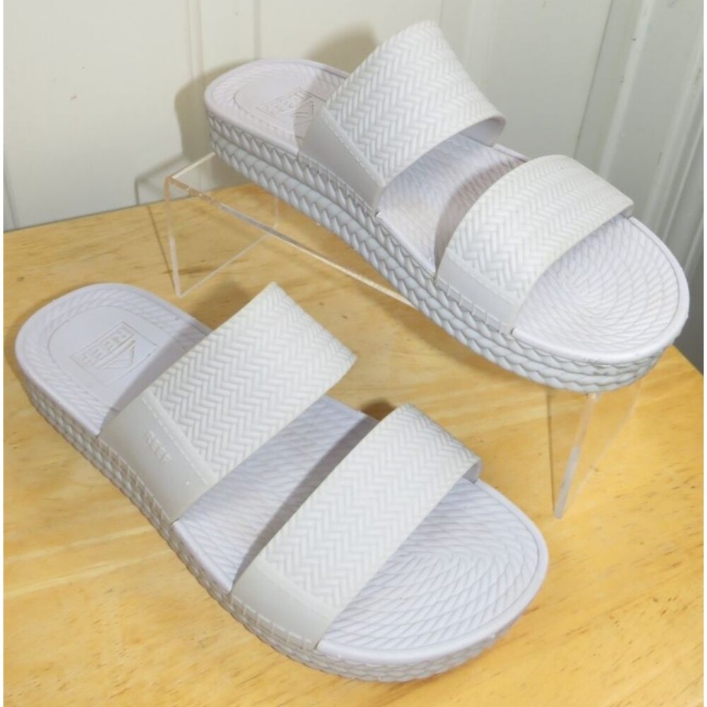REEF Water Vista Slide Sandals Women's Size 6 Solid White